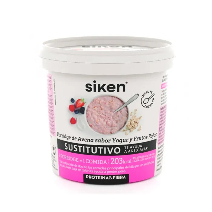 Siken Flocons D'avoine, Yaourt et Purée Substitut de Fruit Rouge