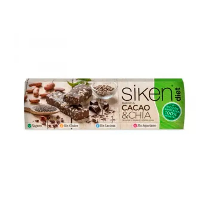 Siken Diet Barre Végétalienne au Cacao et au Chia 1U