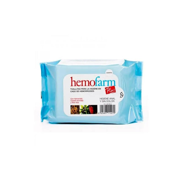 Hemofarm Plus Lingettes Humides 20 Enveloppes - Batty Beauty