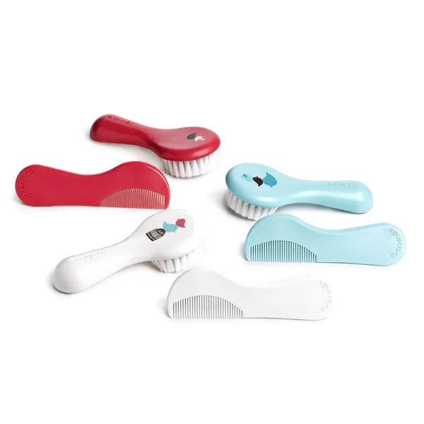 Suavinex Set Cepillo-Peine 0m Blanco - Batty Beauty