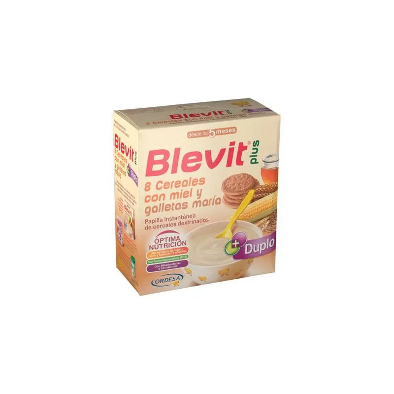 Ordesa Blevit Plus Duplo 8 Cereales, Miel y Galleta María X2
