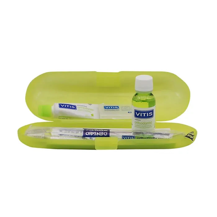 Vitis Brosse orthodontique Vitis + Cire + Dentifrice + Bain de bouche