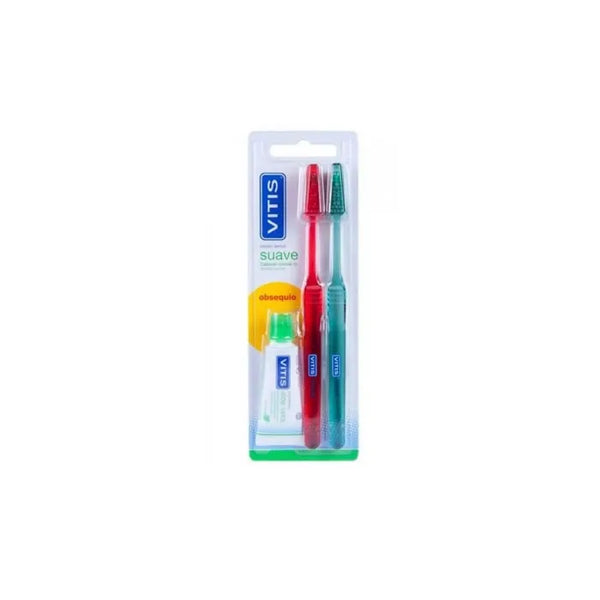 Vitis Duplo Brosse À Dents Souple + Pâte 15ml - Batty Beauty