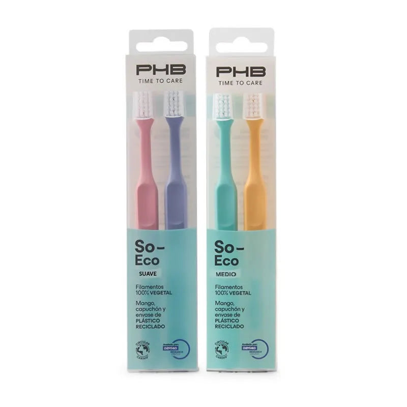 PHB Time To Care Brosse À Dents Moyenne 2 Unités