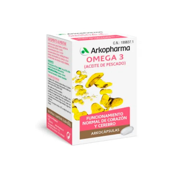Arkopharma Arkocaps Omega 3 Fish Oil 100 Capsules - Batty Beauty
