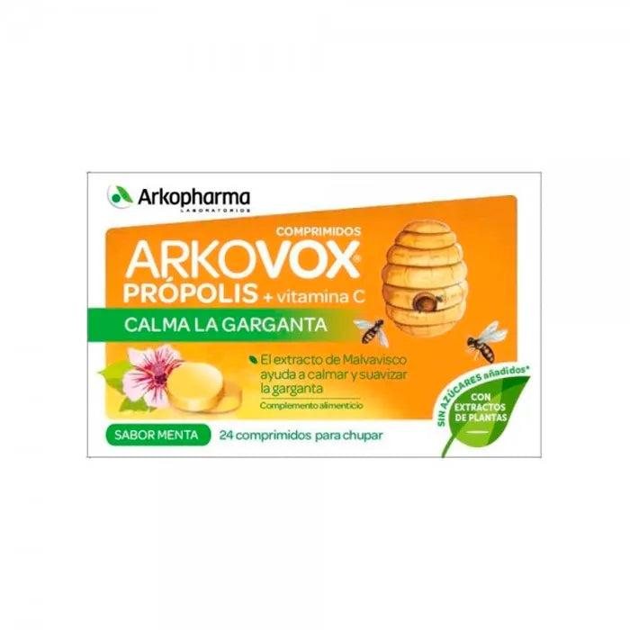 Arkopharma Arkovox Propolis Vitamine C Goût Menthe 24 Comprimés