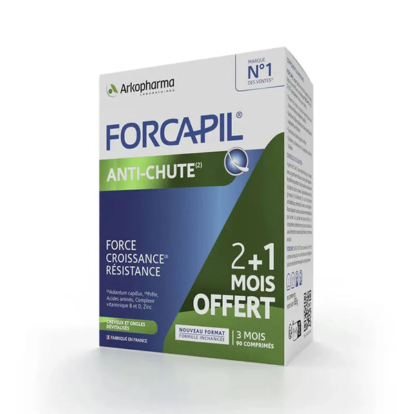 Arkopharma Forcapil Anti-Chute Cheveux Et Ongles 90 Comprimés - Batty Beauty