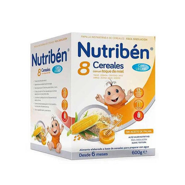 Nutriben Nutribén 8 Céréales au Miel Avec du Lait 600g - Batty Beauty