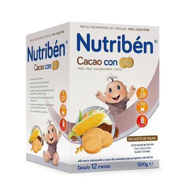 Nutriben Nutribén Cacao aux Biscuits Maria 500g - Batty Beauty