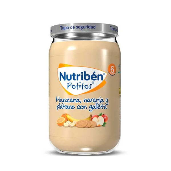 Nutriben Nutribén Pomme, Orange, Banane, et Biscuits Potito 235g - Batty Beauty