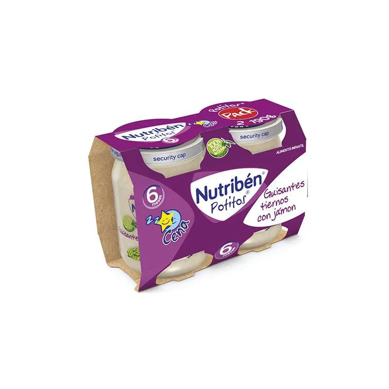 Nutriben Nutribén Potito Cena Bipack Guisantes Tiernos Con Jamón