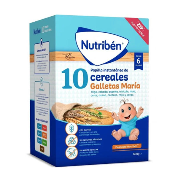 Nutriben Nutribén 10 Céréales avec Biscuits María 1 Sachet 600g - Batty Beauty