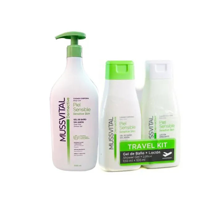 Mussvital Essentials Gel Douche Peau Sensible Set 3 Produits
