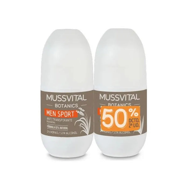 Mussvital Botanics Deo Men Sport 2x75ml - Batty Beauty