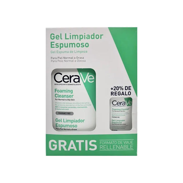 Cerave Gel Nettoyant Moussant Coffret 2 Produits 473ml - Batty Beauty