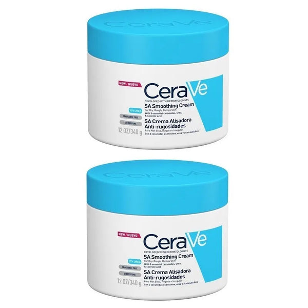 Cerave SA Crème lissante anti rugosité 2x340g - Batty Beauty