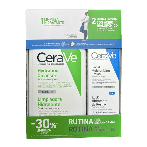Cerave Hydrating Cleanser Coffret 2 Produits 473ml - Batty Beauty