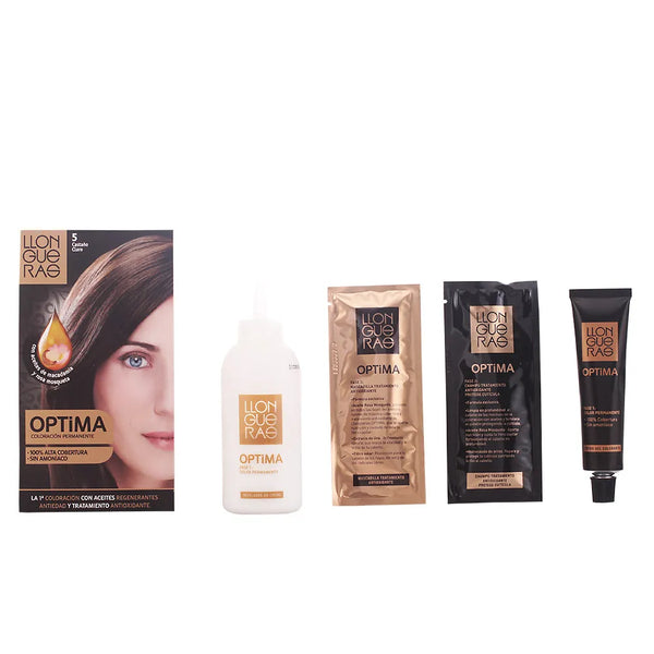 Llongueras Optima Coloration Permanente Sans Ammoniaque 5 Châtain Clair - Batty Beauty