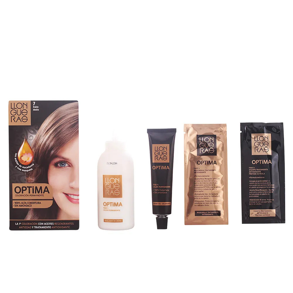 Llongueras Optima Coloration Permanente Sans Ammoniaque 7 Blond Moyen
