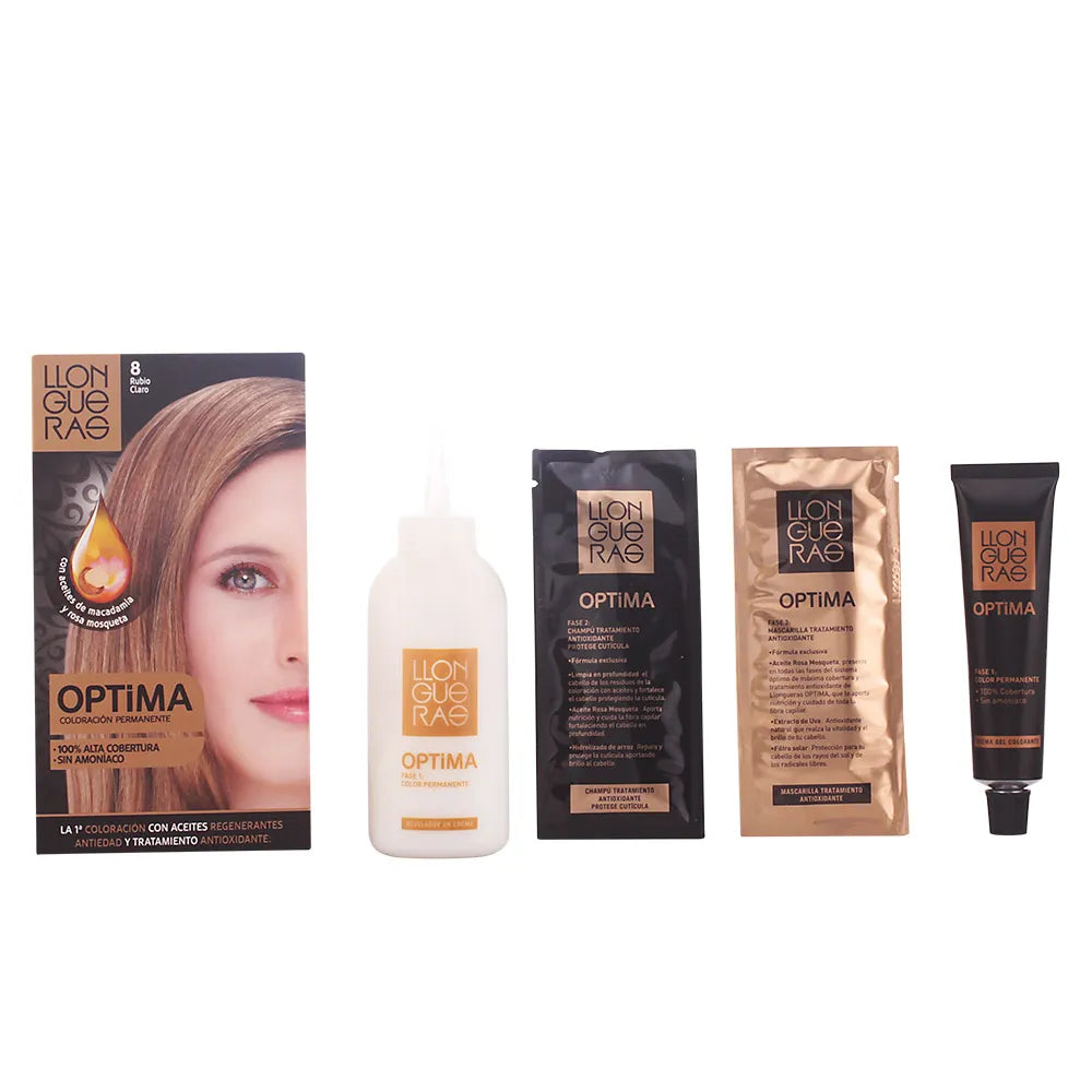 Llongueras Optima Coloration Permanente Sans Ammoniaque 8 Blond Clair