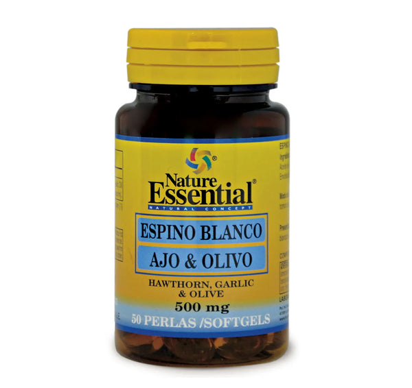 Nature Ess Espino Blanco Ajo Olivo 500 Mg 50 Perlas - Batty Beauty