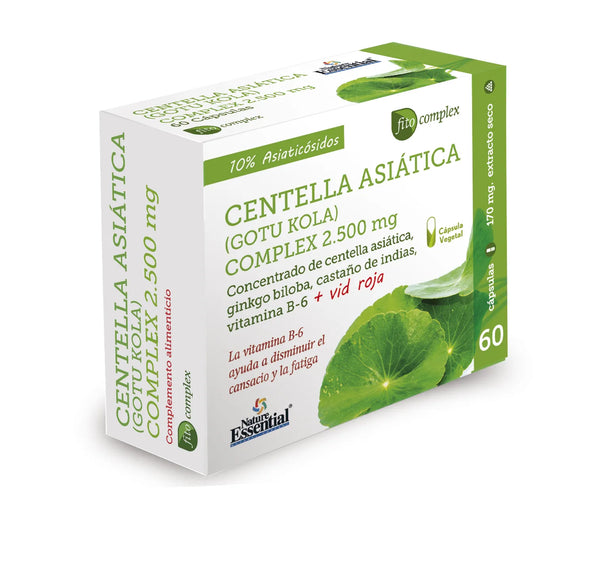 Nature Ess Centella Asiatica Complex 2500 Mg Ext Seco 60 Vcap - Batty Beauty