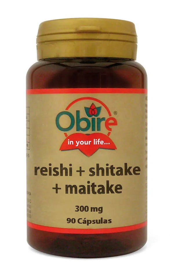 Obire Reishi Shiitake Maitake 300 Mg 90 Caps - Batty Beauty