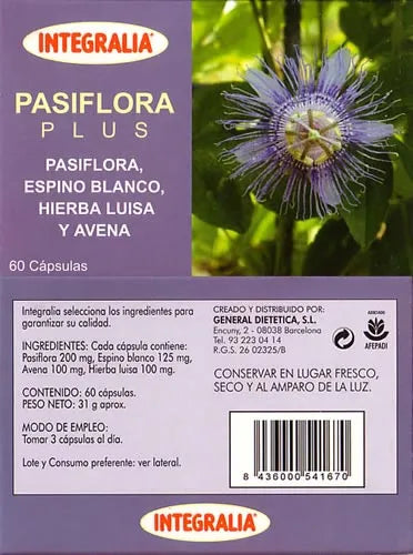 Integralia Pasiflora Plus 60 Caps - Batty Beauty