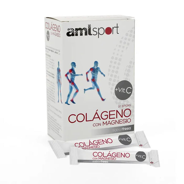 Ana María Lajusticia Colageno Con Magnesio Amisport Fresa 20 Sticks - Batty Beauty