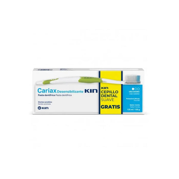 Kin Cariax Desensibilizante Pâte Dentifrice +Brosse à Dents Cadeau 125ml - Batty Beauty