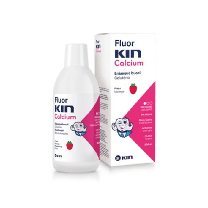 Kin Fluorkin Bain De Bouche Calcium Saveur Fraise