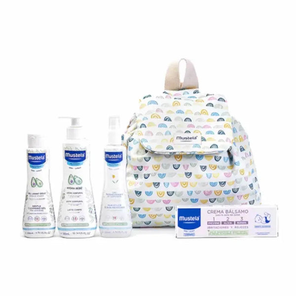 Mustela Little Moments Sac à dos arc-en-ciel Set arc-en-ciel 5 pièces - Batty Beauty