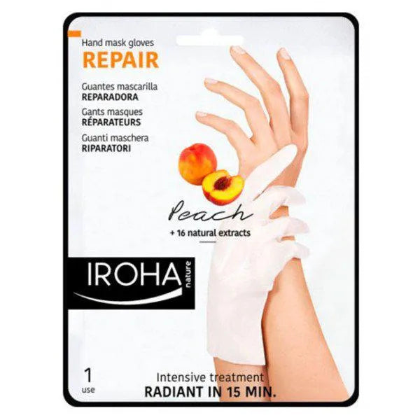 Iroha Nature Peach Hand y Nail Mask Gloves Repair - Batty Beauty