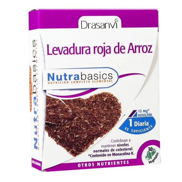 Drasanvi LEVADURA ROJA DE ARROZ 30 Caps NUTRABASICOS - Batty Beauty