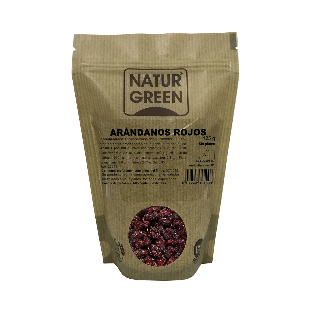 Naturgreen Arandanos Rojos Deshidratados Bio
