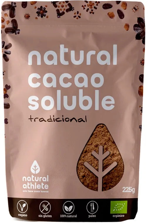 Natural Athlete Cacao Soluble En Polvo Bio 225g - Batty Beauty