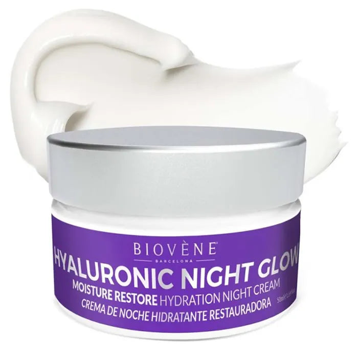 Biovene Hyaluronic Night Glow Moisture Restore Hydration Night Cream