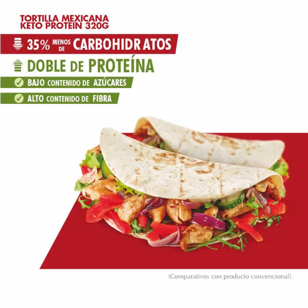 Keto Protein Mexican Tortillas 8x40g - Batty Beauty