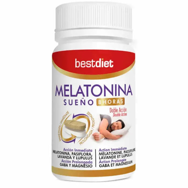 Best Diet Melatonin Double Action 8 Hours 30 Caps - Batty Beauty