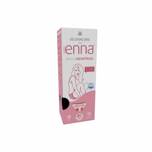 Enna Teens Menstrual Hipster Brief Size 158 Black Moderate Flow - Batty Beauty