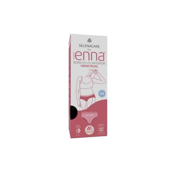 Enna Menstrual Hipster Brief Black Heavy Flow Size XS Day & Night - Batty Beauty