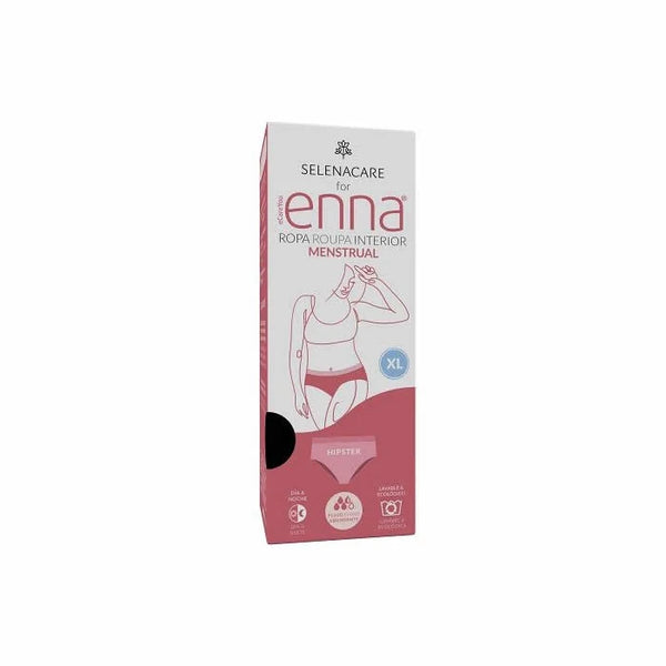 Enna Menstrual Hipster Brief Black Heavy Flow Size XL Day & Night - Batty Beauty