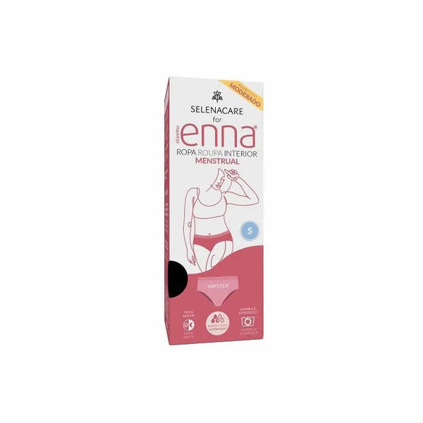 Enna Menstrual Brief Hipster Black Moderate Flow Size S Day & Night - Batty Beauty