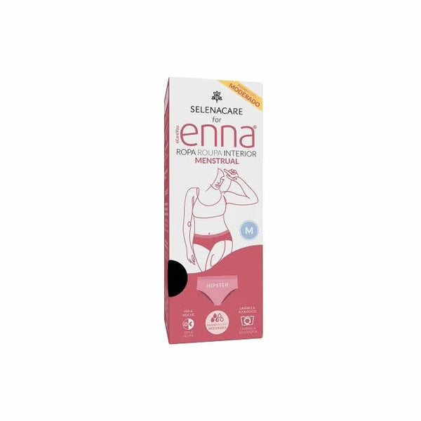 Enna Menstrual Brief Hipster Black Moderate Flow Size M Day & Night - Batty Beauty