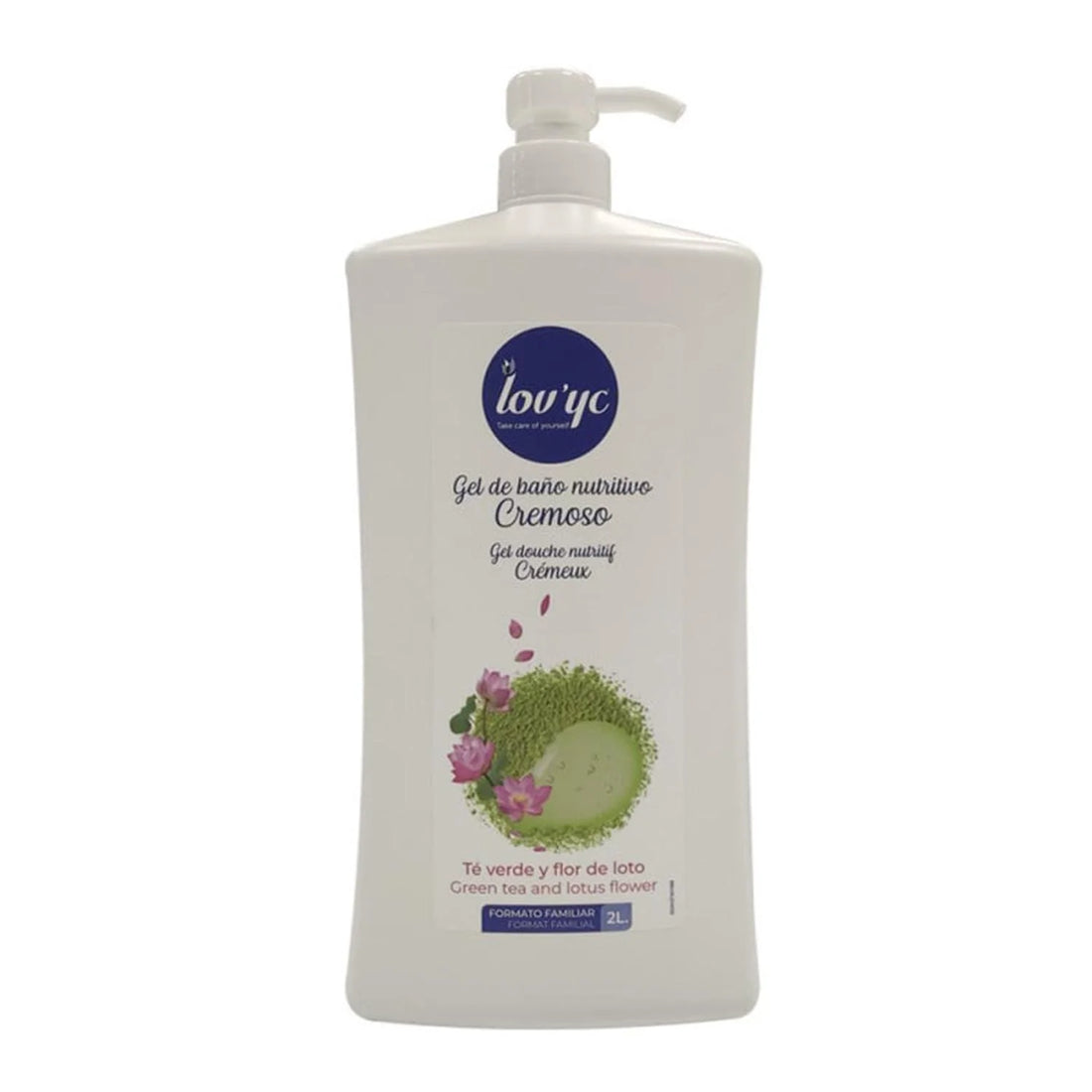 Lovyc Te Verde y Flor De Loto Gel De Baño Nutritivo