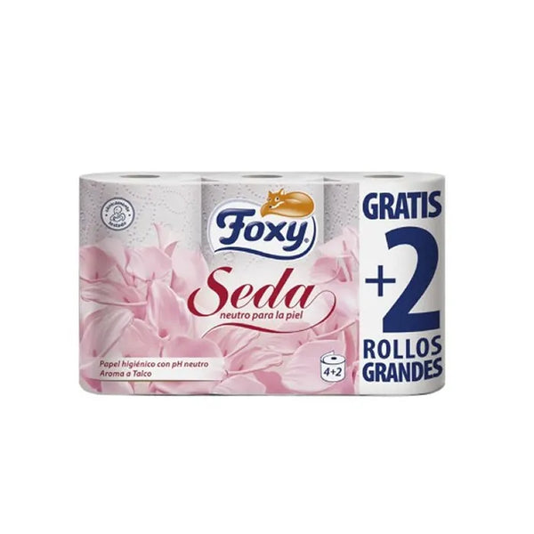 Foxy Soie Papier Toilette 3 Couches 4 + 2 Rouleaux - Batty Beauty