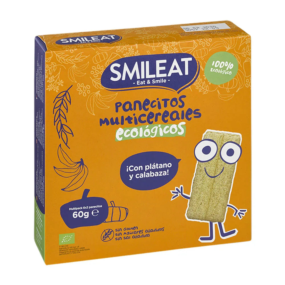Smileat Panecillos De Cereales Con Platano y Calabaza Bio