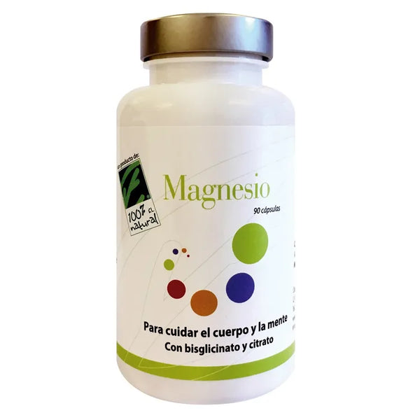 100%natura Magnesio 180 Cap - Batty Beauty