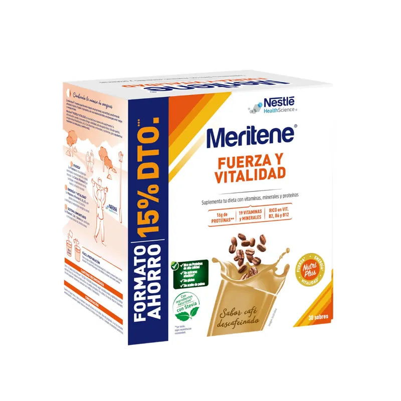 Meritene Café décaféiné Meritene Force Et Vitalité 30 Sachets