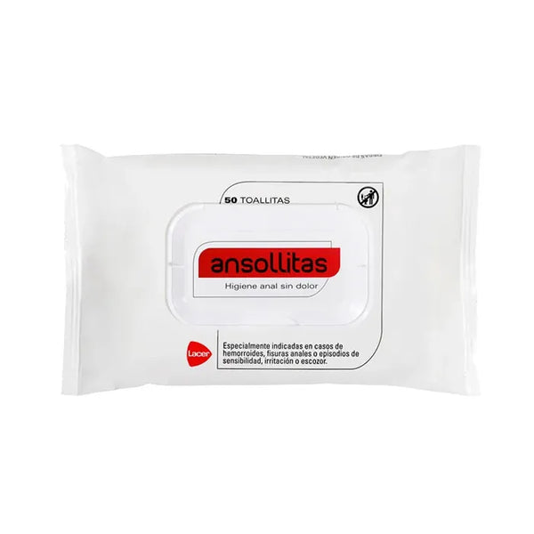 Lacer Ansollitas Lingettes d'hygiène Anale 50 Unités - Batty Beauty